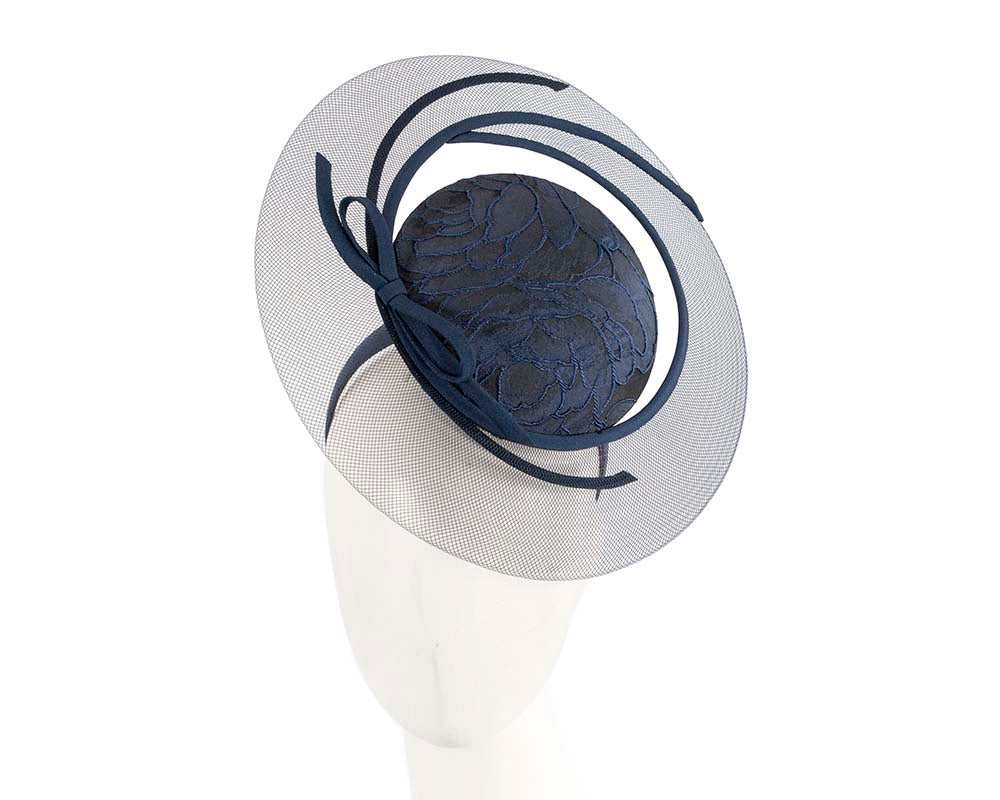 Exclusive navy cocktail hat by Cupids Millinery-0